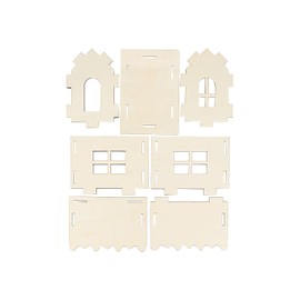 Fun Express DIY Unfinished Wood Gingerbread Houses, 12 Pieces