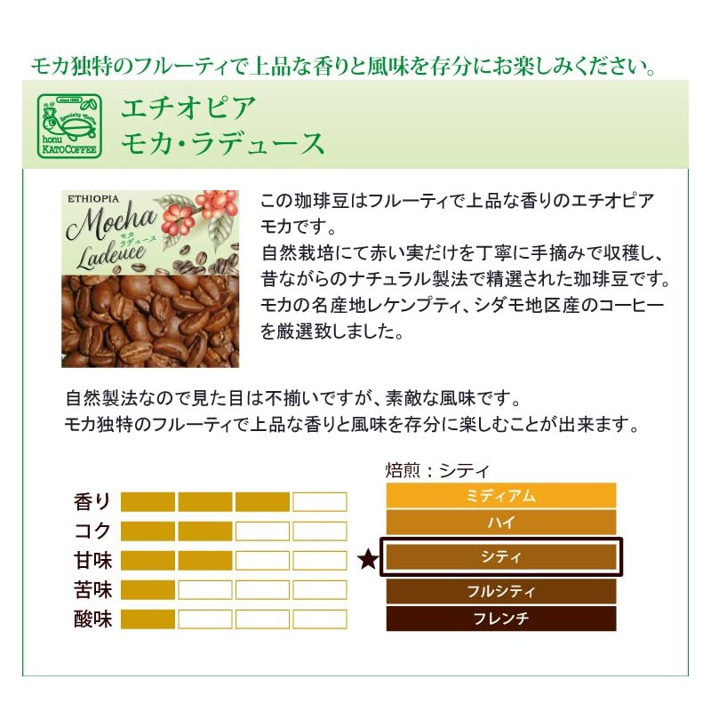Ethiopia Mocha Radeux 500g Kato Coffee Shop