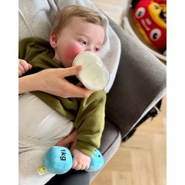 Plush Toy Dumbbell - Baby Rattle - Suitable for Newborn Babies - Baby Play Gym - Very Cute Soft Baby Toy - Plush Toys for Babies Infant Girls Boys Baby Gift - Sensory Toy - First Gift (Mystic Blue)