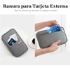 Porta Pasaporte, Organizador de Documentos de Viaje - Gris