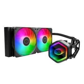 Cooler Master 240 Core II AIO CPU Liquid Cooler, R9|U7|i7, Dual Chamber G9R Pump, Infinity Mirror aRGB, 400mm Tubing, 240mm Radiator, 120mm PWM Fan, AMD Ryzen AM5|4, Intel LGA 1851|1700 Platform