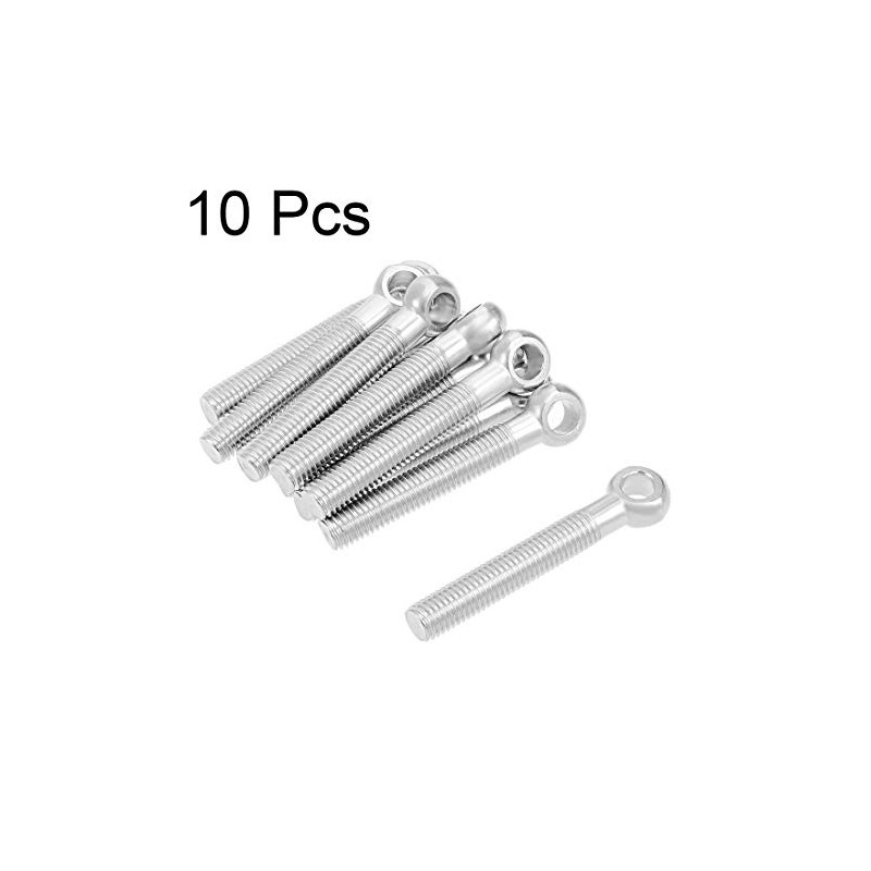 sourcing map 10 Pieces M12 x 80 mm 304 Stainless