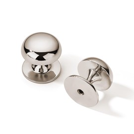 khtumeware 10 Pack 1-3/8 Inch(35mm) Polished Nickel Cabinet Knobs Dresser Knobs Mushroom Drawer Knobs Kitchen Cabinet Hardware Zinc Knobs for Dresser Drawers