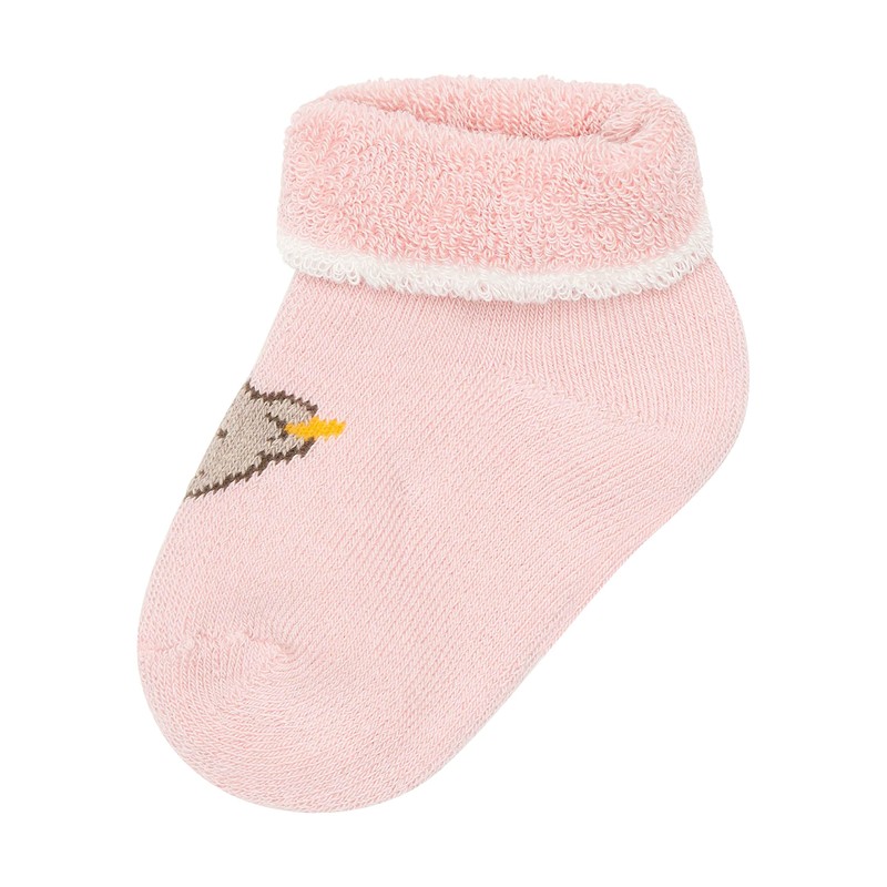 Steiff Unisex Baby Short Socks GOTS, Silver pink
