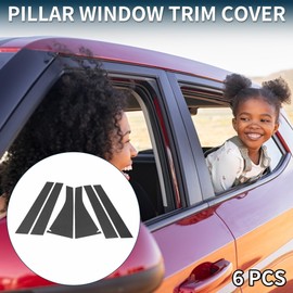 TUCKBOLD Door Pillar Window Trim for Honda Odyssey 2009-2014 Front Rear Left Right Anti Scratch Sticker Pillar Posts Cover Carbon Fiber Pattern 6 Pcs