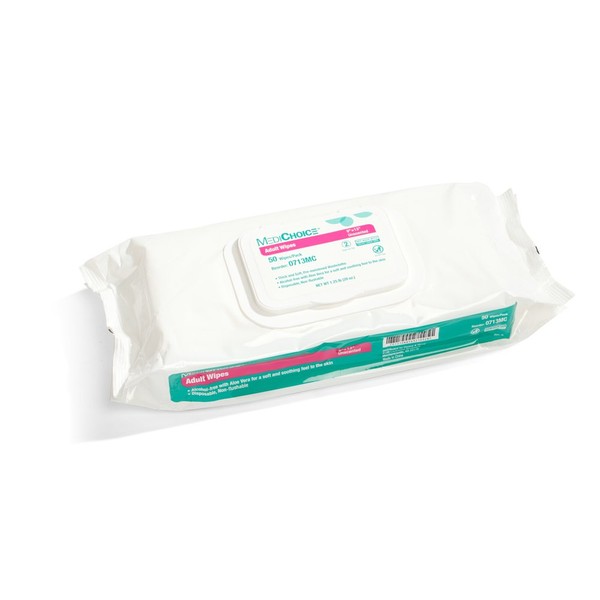 MediChoice Cleaning Wipe, Adult, 8 In. x 12 In.,13140713MC (Case of 600)
