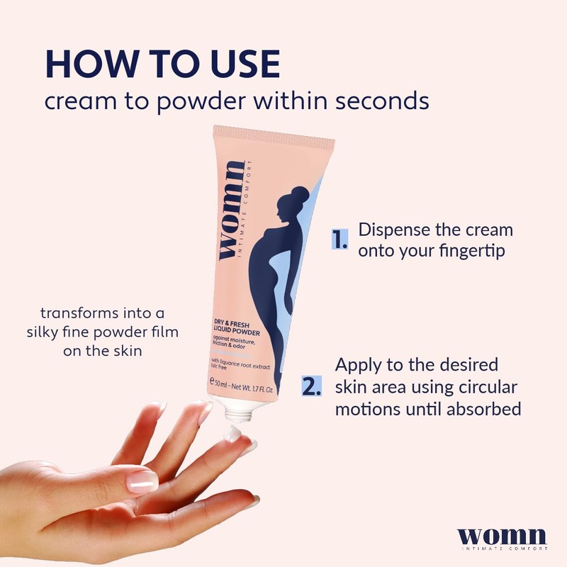 womn Intimate Comfort DRY & FRESH LIQUID POWDER – talc-free