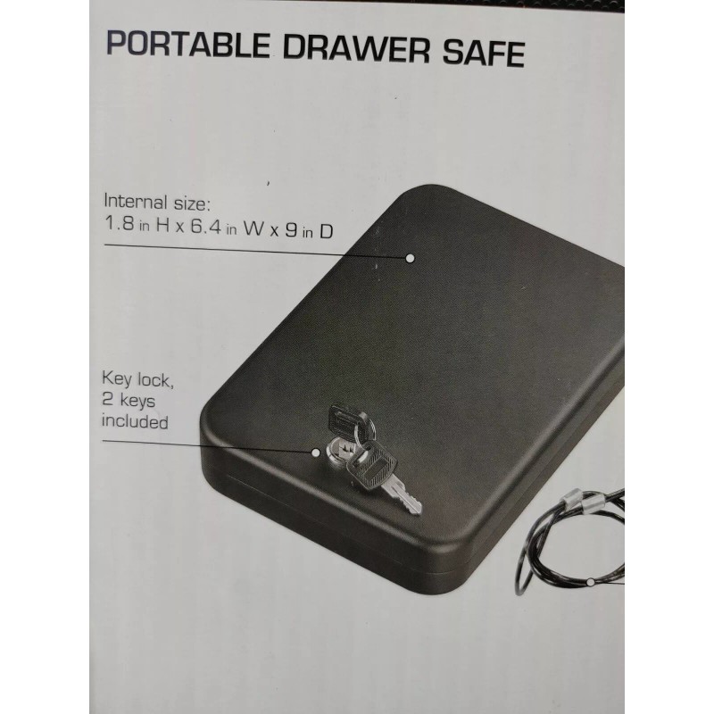 DEFIANT Portable Drawer Safe: KEY LOCK