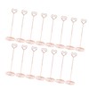 15PCS Table Number Holder 22cm Heart Shaped Iron Wire Picture