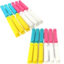 Pack of 24 Food Clips Plastic - Inspire Your Kitchen Organization with Our 9cm Size Food Bag Clips - Non Wear Hinge - Bag Clips for Food Storage and Bag Sealer