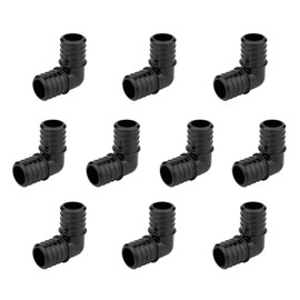 GUOFIS 10 Pack PEX Poly Fittings,1inch X 1inch Pex Poly PPSU Barb Crimp Elbow Fittings,90 Degree Pex Poly Elbow Fitting for PEX Pipe Plumbing Project