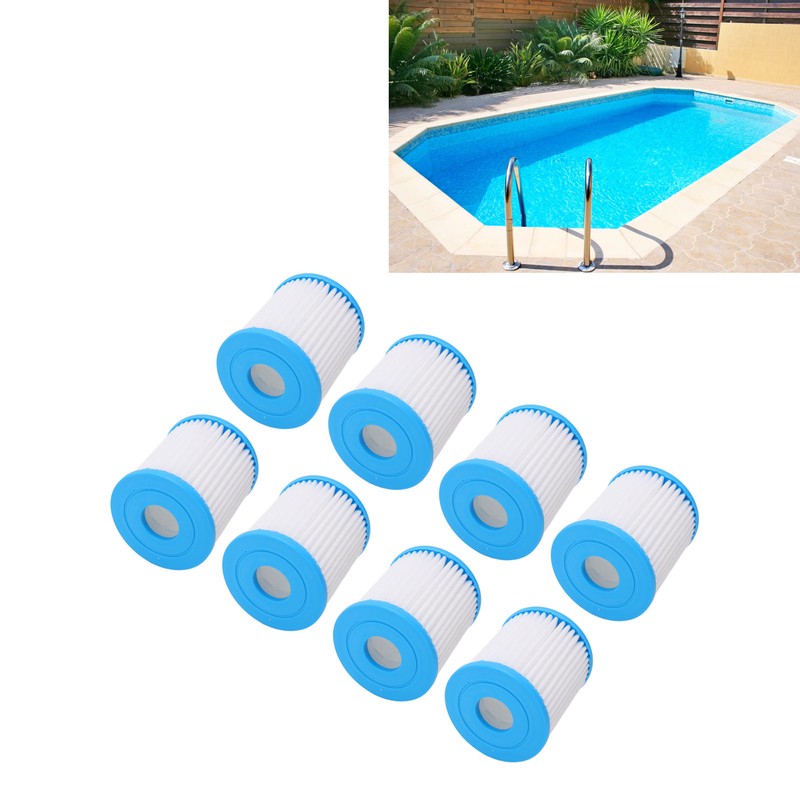 8 Pcs Pool Filter Cartridge Strong Filtration Ability Heavy Duty