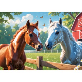 Trefl - Horses in the Glade - Puzzle 200 Pieces - Colourful Puzzle with Animals, for Children from 7 Years