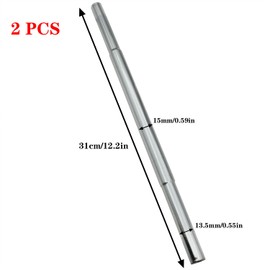safycaby 2 PCS Golf Club Extensions Steel Shaft 12.2Inch Golf Putter Shaft Extension for Iron/Wooden Golf Repair and Replacement of Equipment Parts