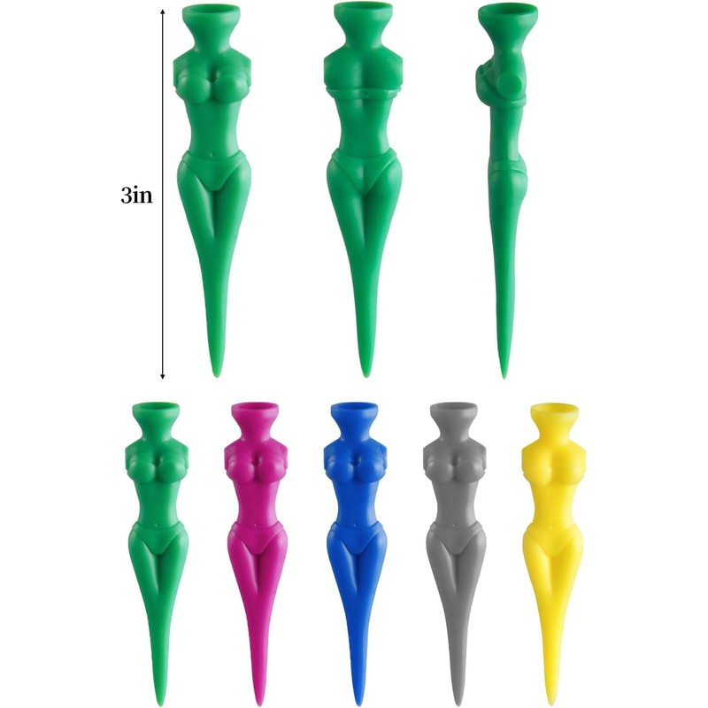 KIBBEH 20PCS 3 Inch Multicolor Plastic Golf Tees Lady Tees