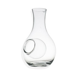 Happy Sales HSSB-GCLR2, Clear Glass Sake Bottle Server with Hole 6" H 10 oz