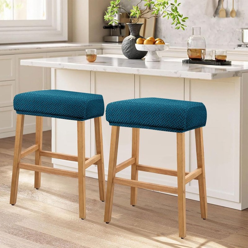 Lussenwert Stool Covers Rectangular Set of 4, Jacquard Vanity Stool