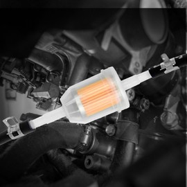 Pack of 2 Universal Petrol Filters - 6 mm & 8 mm Fuel Filter for Motorcycle, Scooter & Petrol Engine - High Quality In-Line Petrol Filter