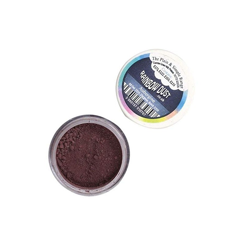 Rainbow Dust Plain & Simple - Aubergine Purple Edible Silk