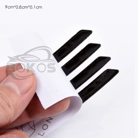 Bokos Wheel Sticker Rim Sticker 3D Design Car Motorcycle Bicycle Universal (M-S, Black)