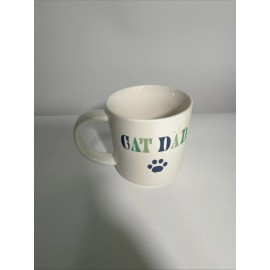 Parker Lane 16oz Stoneware Cat Dad Mug White - Parker Lane - NEW