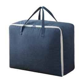 Surblue Clothes Storage Bag Organizer with Durable Handles Thick Fabric Large Capacity for Blanket Comforter Clothing Bedding (Naxy,XL)