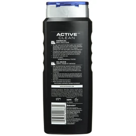 NIVEA MEN Active Clean Body Wash | 3-in-1 Men Shower Gel (Body, Face & Hair), 500mL