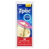 Ziploc Bolsas Reutilizables, Guardar Grandes, Pestañas Abre-Fácil, 10 Bolsas
