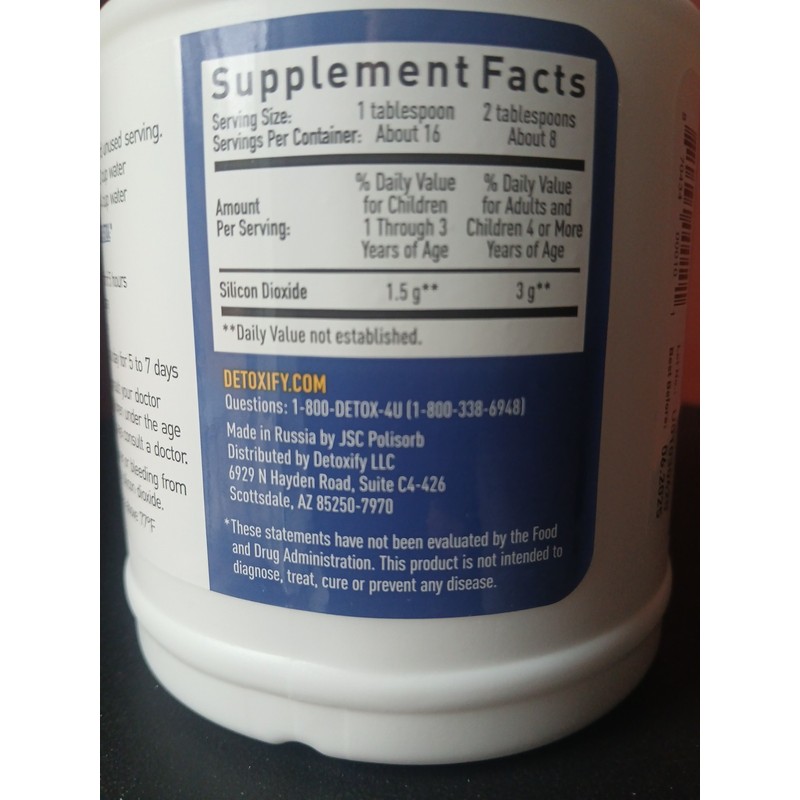 Detoxify.com Polisorb Digestive Tract Detox & Relief 25g