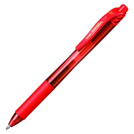 Pentel Energel-X Retractable Liquid Gel Pen 0.7mm Red Ink + 2 Red Ink Refills (YBL107-B2R)