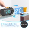 LIORQUE Projection Alarm Clock, Alarm Clocks Bedside with FM Radio,
