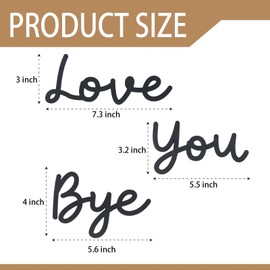 Wooden Wall Decoration, Decorative Sign, "Love You Goodbye" to Express Love, Perfect Wall Decoration for Bedroom, Living Room and Bathroom, Couple Wall Art Decoration, Medium Size