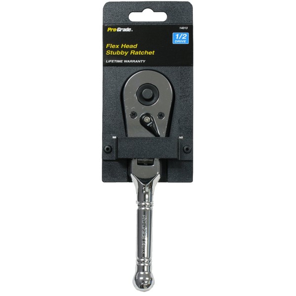 Pro-Grade 14013 1/2-Inch Drive with 6-Inch Flex Head Stubby Ratchet