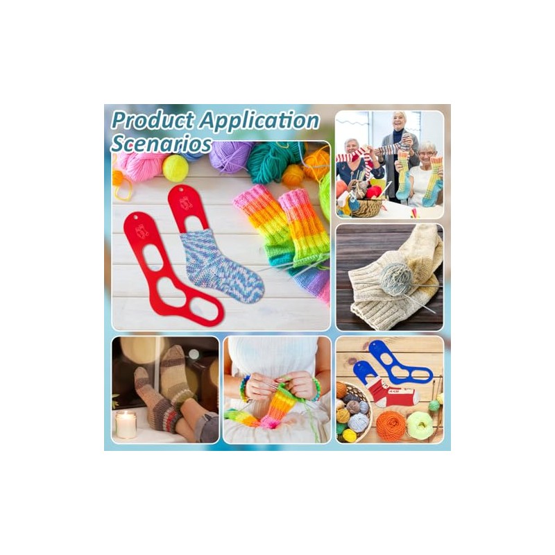 BENECREAT 2Pcs Pack Acrylic Sock Blockers for DIY Crochet Socks,