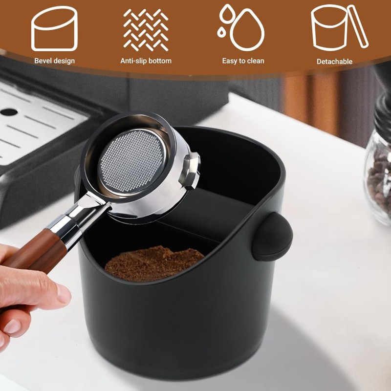 Coffee Knock Box, 4.3-Inch Espresso Grounds Knock Box