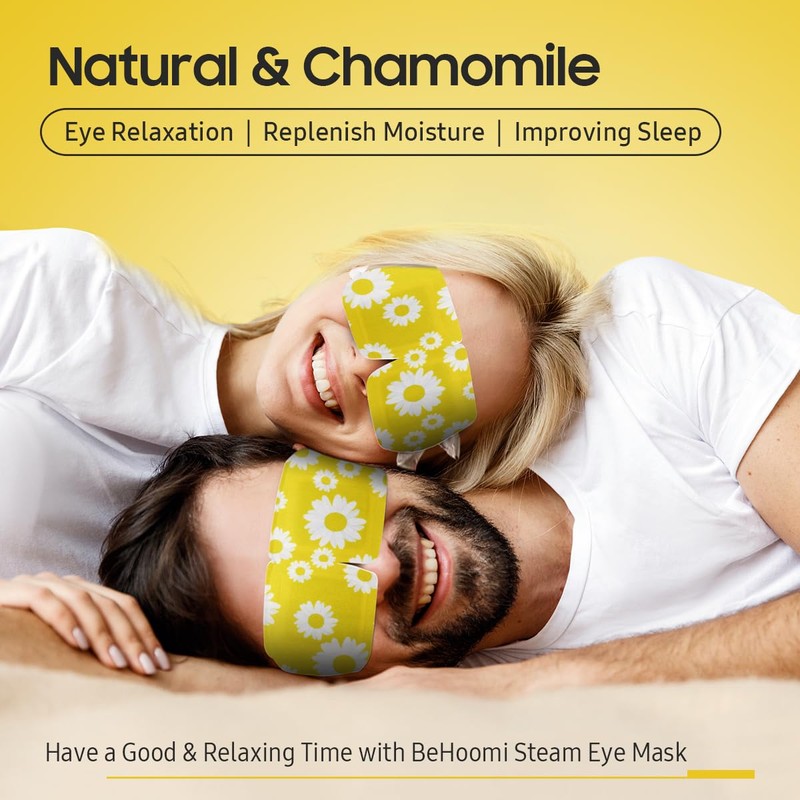 BeHoomi 30Packs Steam Eye Mask, Heated Eye Mask Warm Compress