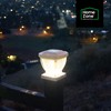 HOME ZONE Security Solar Post Cap Lights - Decorative Glass