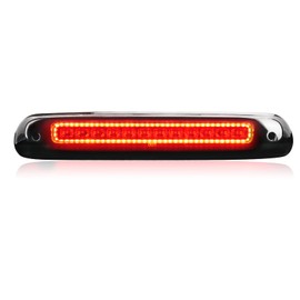 SUPAREE Third Brake Light Fit for 2007-2013 GMC Sierra/Chevy Silverado 1500 2500HD 3500HD LED 3rd Brake Light Accessories Red LED Strobe Rear 3rd Brake Cargo Lights High Mount Stop Light, Smoke Lens