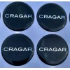 CRAGER CRAGAR WHEEL CENTER CAP EMBLEMS Decals Black and Chrome