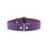 Avery I Collar Handmade Sturdy Latigo Leather Elegant Design (Purple,