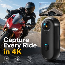 4K Mini Body Camera for Outdoor Sports – Lightweight POV Action Cam for Motorcycle, Bicycle & Vlogging