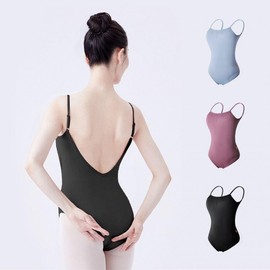 Adult Basic Sleeveless Ballet Leotard Practice Wear Purple Brown/L