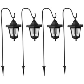 Pure Garden Hanging Solar Coach Lights, 26 Outdoor Lights with Hanging Hooks, Set of 4