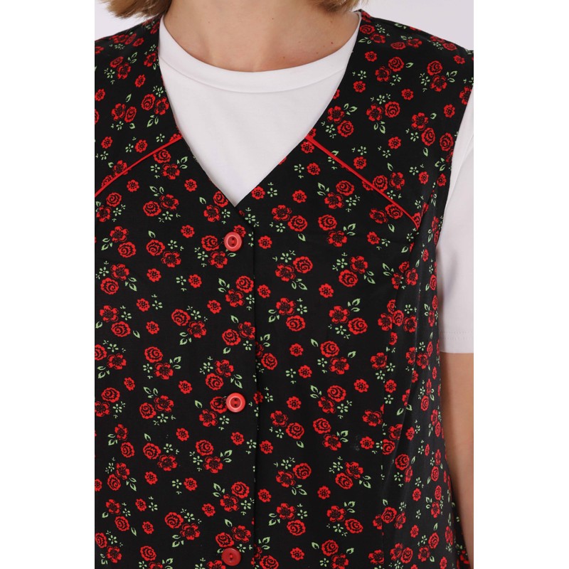 7/8 Tunic Cotton Colourful Apron Short without Sleeves Cooking Apron,