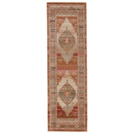 Jaipur Living Vibe Constanza 2'6"X8' Area Rug, Updated Traditional Blush for Indoor Spaces