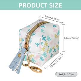 Smlpuame Pacifier Holder Case,BPA Free Leather Baby Pacifier Cover Pouch,Binky Case for Diaper Bag or Purse,Holder 4 Pacifiers or Teether Toy,Outdoor Travel Accessories,Easy to Clean(Cactus)