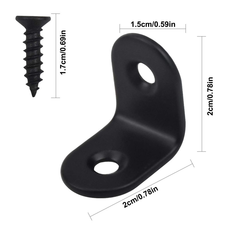 20 Pcs L-Shaped Hardware L Angle Stainless Steel Angle 20