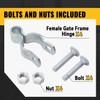 VIVIDA 1-3/8" Chain Link Female Gate Hinge, Metal Gate Hinge