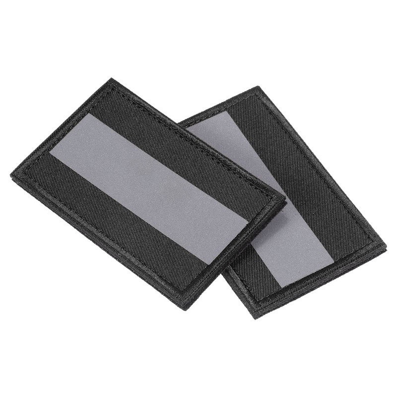 PATIKIL Reflective Patch 2x3", 2 Pcs Hook and Loop Fastener