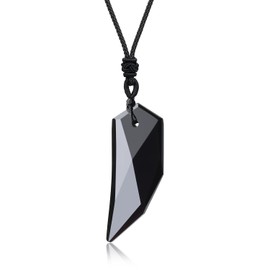 coai Wolf Fang Pendant Necklace, Non-metal, Black